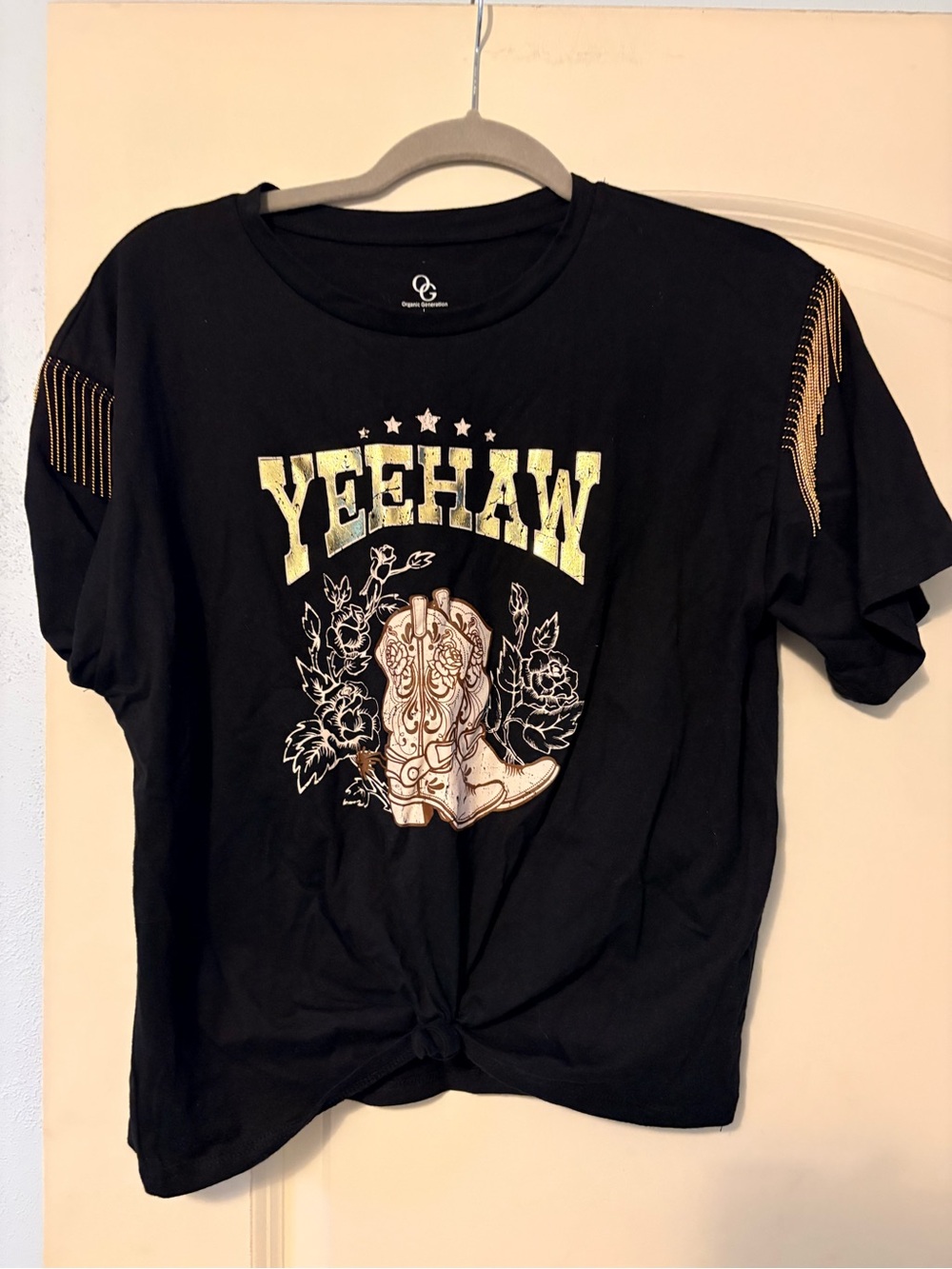 Black 'YEEHAW' Graphic women’s top